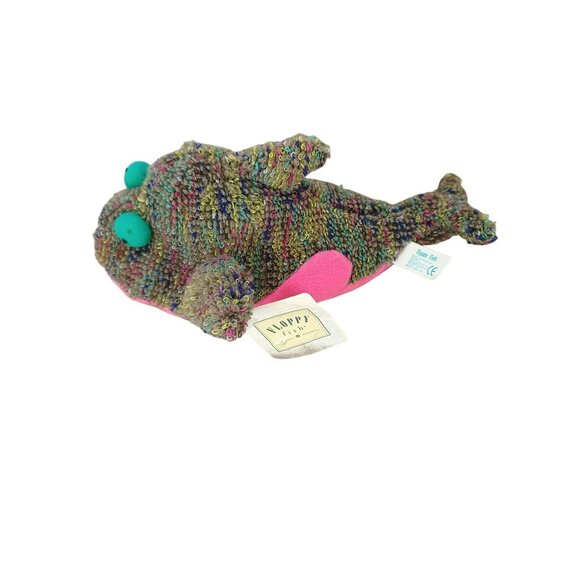 Russ Floppy Fish Plush‎ Toy Multicolor Knit Pink Accents - Picture 2 of 7
